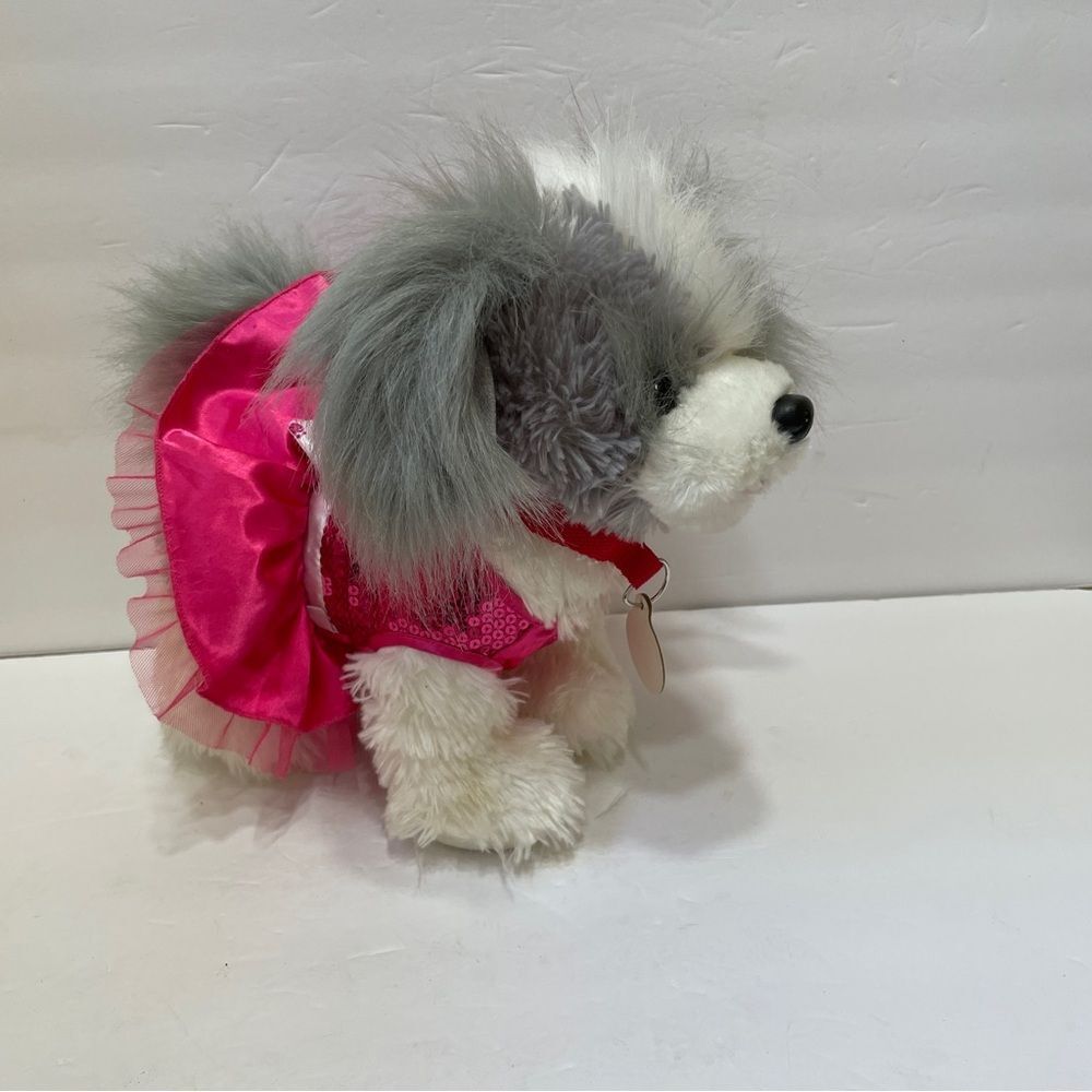 BUILD A BEAR PROMISE PETS SHIH TZU DOG IN HOT PINK DRESS